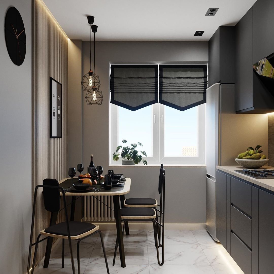 кухни дизайн 7 кв метров в современном стиле
